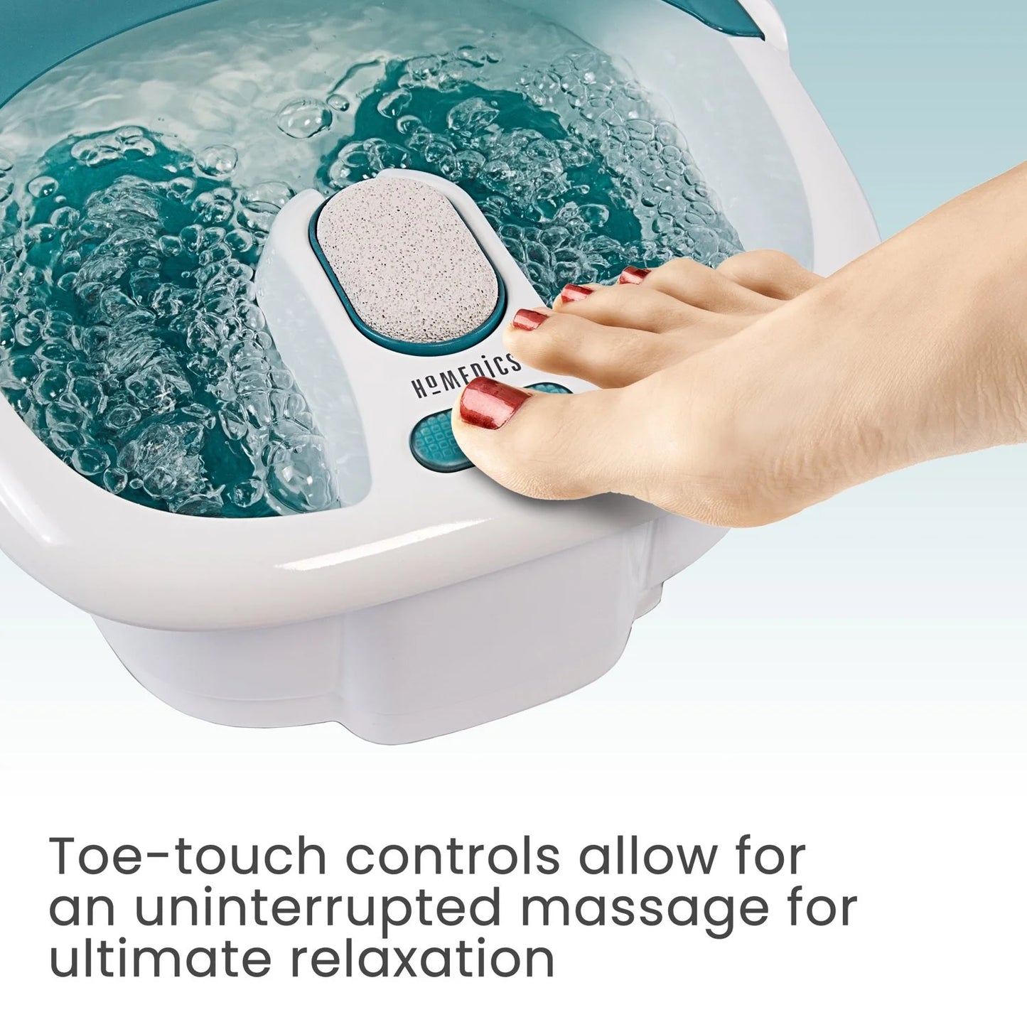 Bubble Spa Elite Footbath with True Heat Boost Power with a 2-In-1 Removable Pedicure Center That Includes a Pedicure Brush and a Pumice Stone, FB-450H